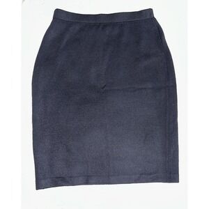 St John Knit Skirt‎ Women's Black Pencil Knee Length Size 4